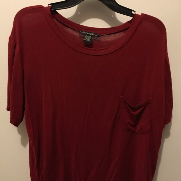 Dark Red / Burgundy Crop Top - Picture 1 of 3